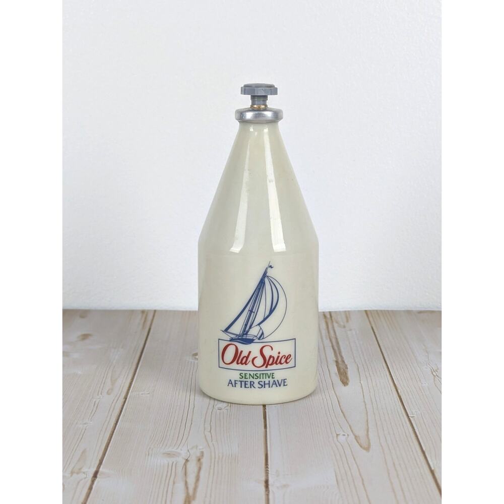 Vintage Old Spice After Shave Sensitive Original 4oz Star Cap 1993 Empty Bottle